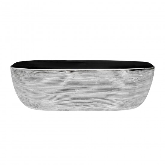 Ruvati Pietra 19-3/4 x 15-3/4 inch Porcelain Bathroom Sink - Silver / Black