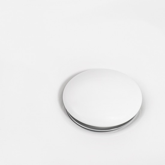 Ruvati Pietra 19-3/4 x 15-3/4 inch Porcelain Bathroom Sink - Silver / White