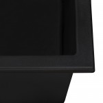 Ruvati 16 x 20 inch Topmount Granite Composite Kitchen Sink - Midnight Black