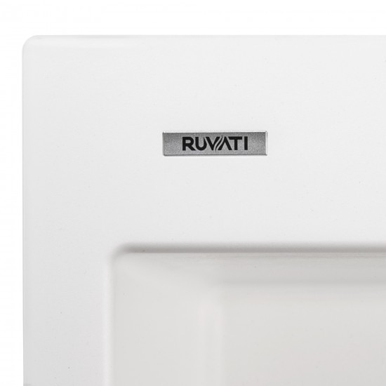 Ruvati 22 x 20 inch Topmount Granite Composite Kitchen Sink - Arctic White