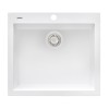 Ruvati 23.5 x 20 inch Topmount Granite Composite Kitchen Sink - Arctic White