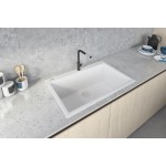 Ruvati 30 x 20 inch Topmount Granite Composite Kitchen Sink - Arctic White