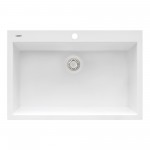 Ruvati 30 x 20 inch Topmount Granite Composite Kitchen Sink - Arctic White