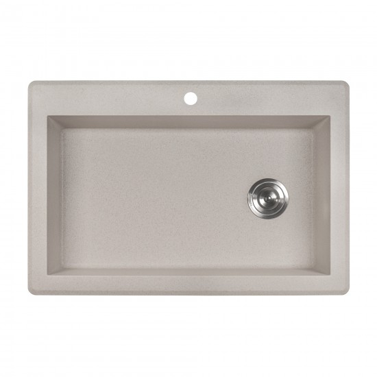 Ruvati 33 x 22 inch Topmount Granite Composite Kitchen Sink - Caribbean Sand