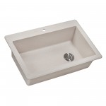 Ruvati 33 x 22 inch Topmount Granite Composite Kitchen Sink - Caribbean Sand