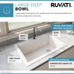 Ruvati 33 x 22 inch Topmount Granite Composite Kitchen Sink - Caribbean Sand