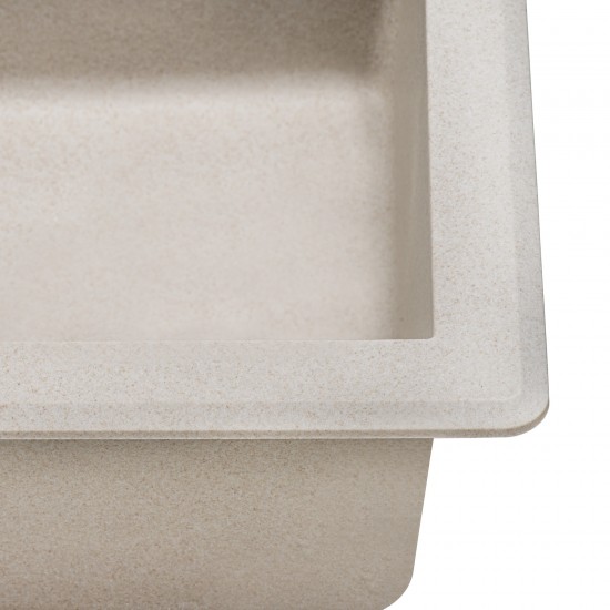 Ruvati 33 x 22 inch Topmount Granite Composite Kitchen Sink - Caribbean Sand