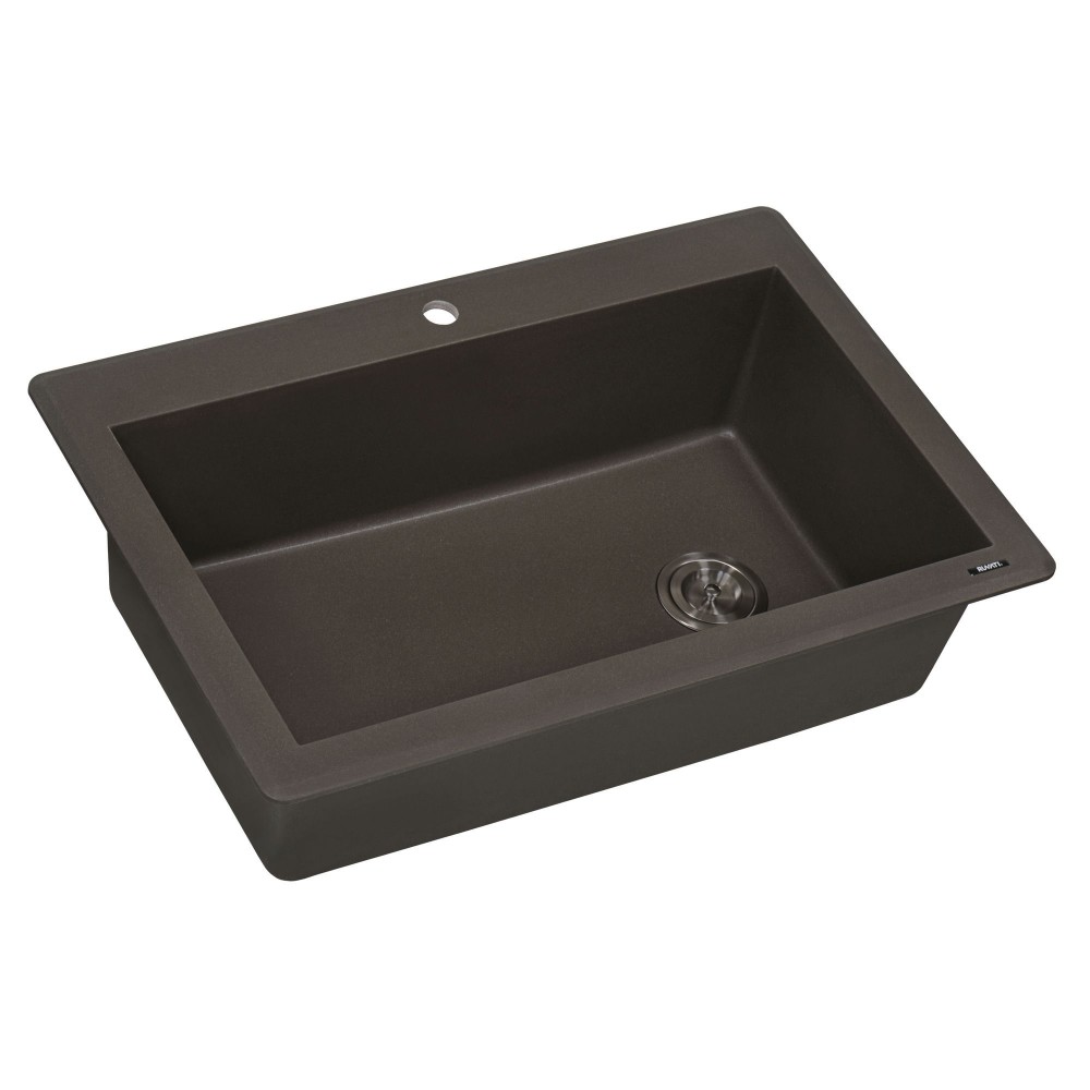 Ruvati 33 x 22 inch Topmount Granite Composite Kitchen Sink - Espresso