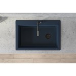 Ruvati 33 x 22 inch Topmount Granite Composite Kitchen Sink - Catalina Blue