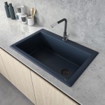 Ruvati 33 x 22 inch Topmount Granite Composite Kitchen Sink - Catalina Blue