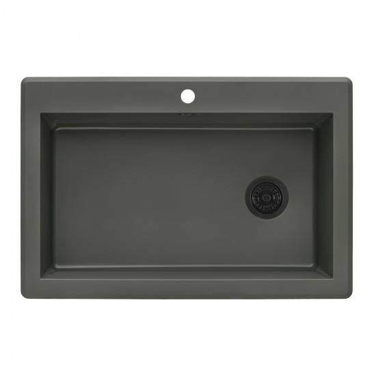 Ruvati 33 x 22 inch Topmount Granite Composite Kitchen Sink - Juniper Green