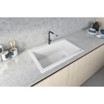 Ruvati 33 x 22 inch Granite Composite Kitchen Sink - Arctic White