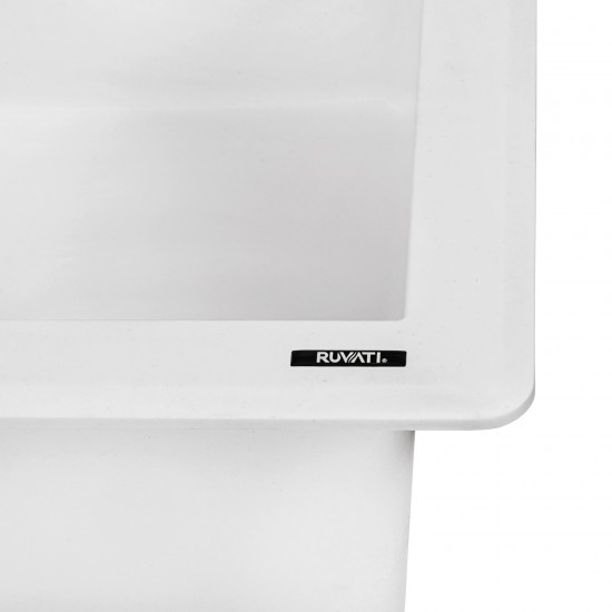 Ruvati 33 x 22 inch Granite Composite Kitchen Sink - Arctic White