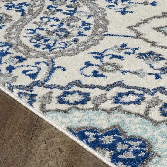 Totti Angel Cream/Blue 2x8 Paisley Rug