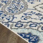 Totti Angel Cream/Blue 3x5 Paisley Rug