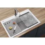 Ruvati epiStage 33 x 22 inch Topmount Kitchen Sink - Arctic White