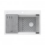 Ruvati epiStage 33 x 22 inch Topmount Kitchen Sink - Arctic White