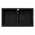 Ruvati epiGranite 34 x 20 inch Dual Mount Kitchen Sink - Midnight Black