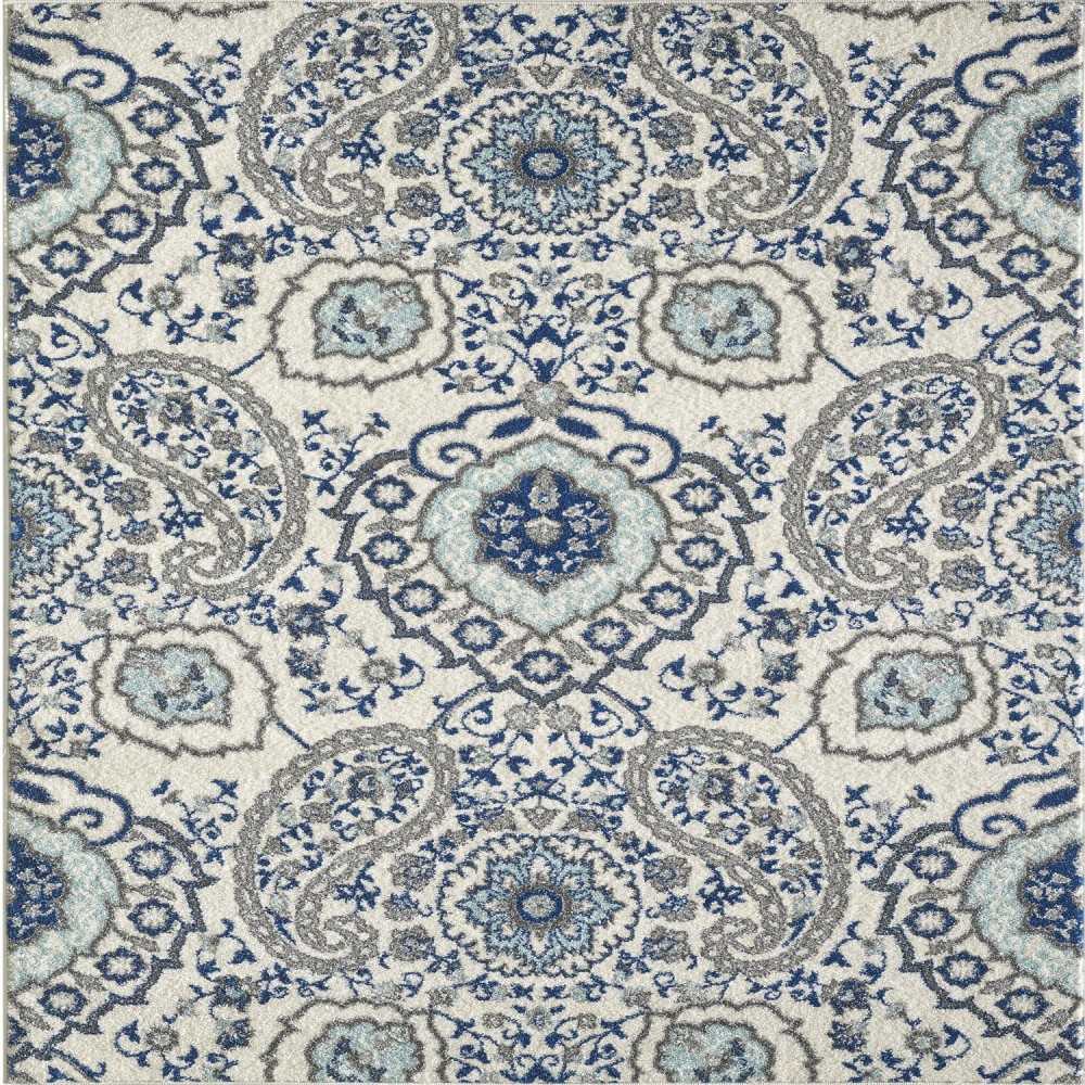 Totti Angel Cream/Blue 5x7 Paisley Rug