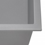 Ruvati epiGranite 34 x 20 inch Dual Mount Kitchen Sink - Silver Gray