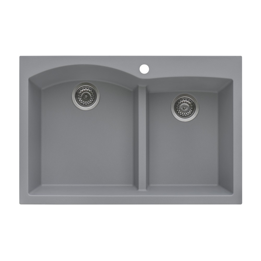 Ruvati 33 x 22 inch Topmount Kitchen Sink - Silver Gray