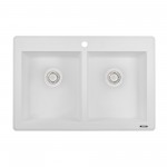 Ruvati epiGranite 33 x 22 inch Dual Mount Kitchen Sink - White