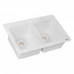 Ruvati epiGranite 33 x 22 inch Dual Mount Kitchen Sink - White