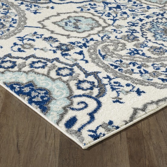 Totti Angel Cream/Blue 8x10 Paisley Rug