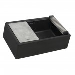 Ruvati epiCast 33 x 20.5 inch Granite Composite Kitchen Sink - Midnight Black