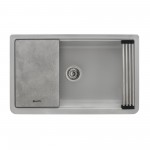 Ruvati epiCast 33 x 20.5 inch Granite Composite Kitchen Sink - Silver Gray