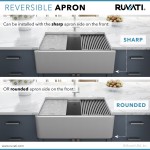 Ruvati epiCast 33 x 20.5 inch Granite Composite Kitchen Sink - Silver Gray