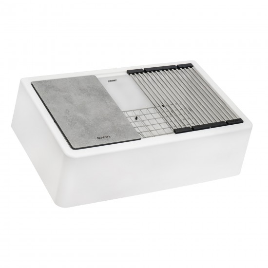 Ruvati epiCast 33 x 20.5 inch Granite Composite Kitchen Sink - Arctic White