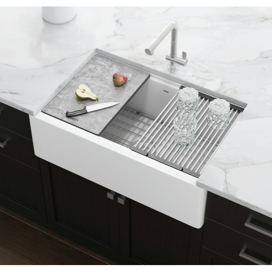 Ruvati epiCast 33 x 20.5 inch Granite Composite Kitchen Sink - Arctic White