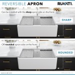 Ruvati epiCast 33 x 20.5 inch Granite Composite Kitchen Sink - Arctic White