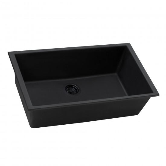 Ruvati epiGranite 30 x 18 inch Kitchen Sink - Midnight Black
