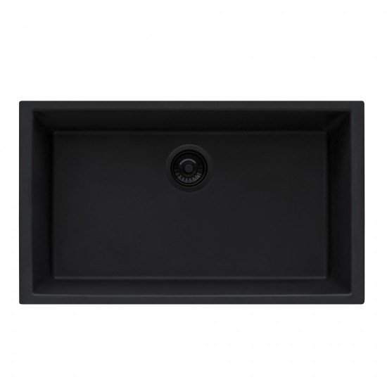 Ruvati epiGranite 30 x 18 inch Kitchen Sink - Midnight Black