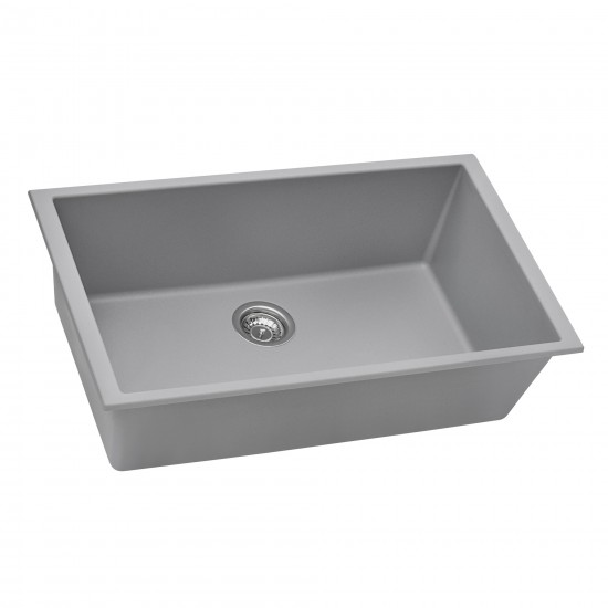 Ruvati epiGranite 30 x 18 inch Kitchen Sink - Silver Gray