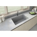 Ruvati epiGranite 30 x 18 inch Kitchen Sink - Silver Gray