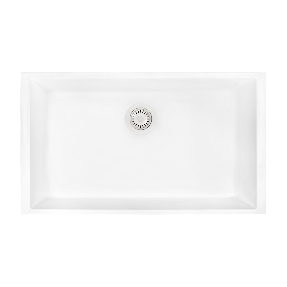 Ruvati epiGranite 30 x 18 inch Kitchen Sink - Arctic White