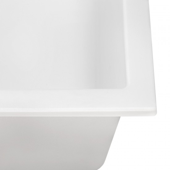 Ruvati epiGranite 30 x 18 inch Kitchen Sink - Arctic White