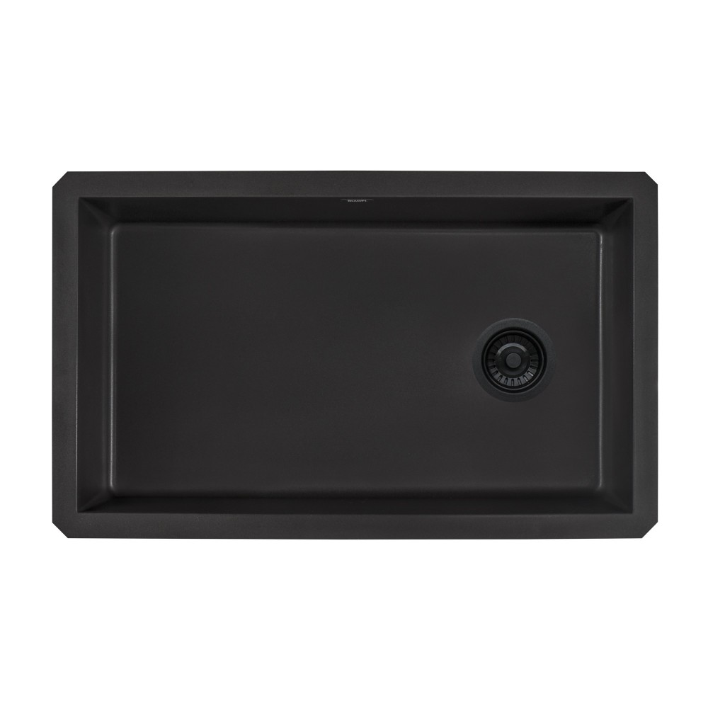 Ruvati epiGranite 31-3/4 x 19-1/4 inch Kitchen Sink - Midnight Black