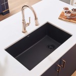 Ruvati epiGranite 31-3/4 x 19-1/4 inch Kitchen Sink - Midnight Black