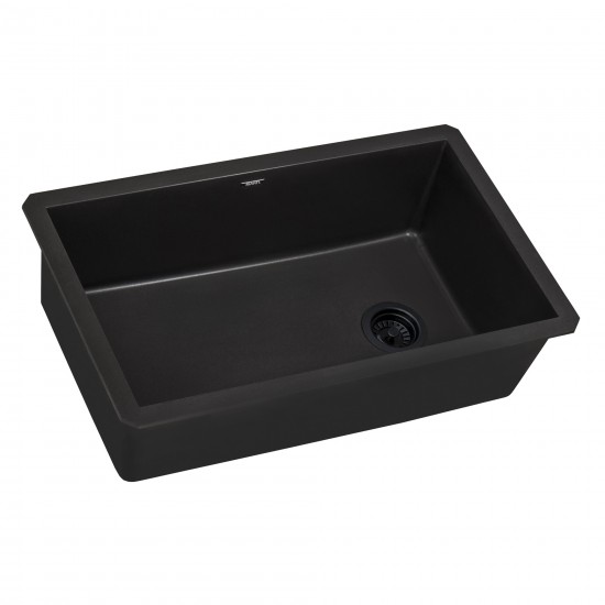 Ruvati epiGranite 31-3/4 x 19-1/4 inch Kitchen Sink - Midnight Black