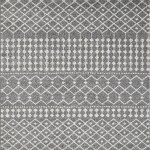 Totti Grid Anthracite/Cream 2x8 Geometric Rug