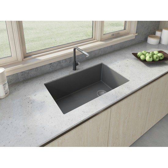 Ruvati epiGranite 31-3/4 x 19-1/4 inch Kitchen Sink - Urban Gray
