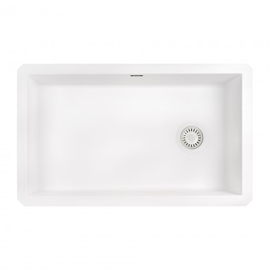 Ruvati epiGranite 31-3/4 x 19-1/4 inch Kitchen Sink - Arctic White