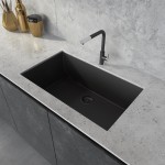 Ruvati epiGranite 33 x 19 inch Kitchen Sink - Midnight Black