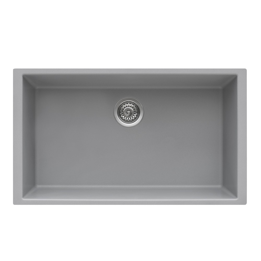 Ruvati epiGranite 33 x 19 inch Kitchen Sink - Silver Gray