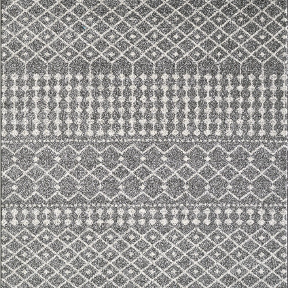 Totti Grid Anthracite/Cream 3x5 Geometric Rug