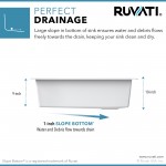 Ruvati epiStage 33 x 19 inch Kitchen Sink - Arctic White